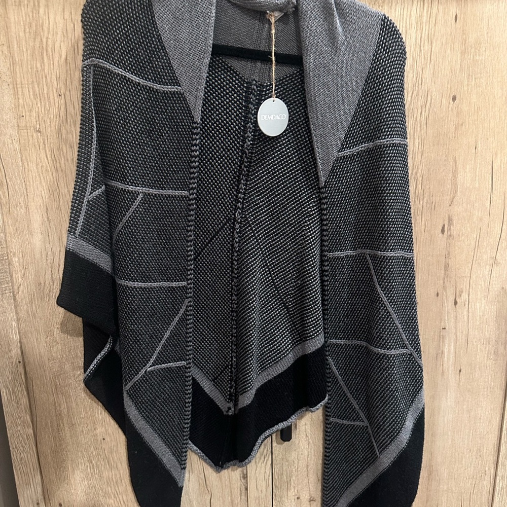 Demdaco Black and Gray Triangle Shawl